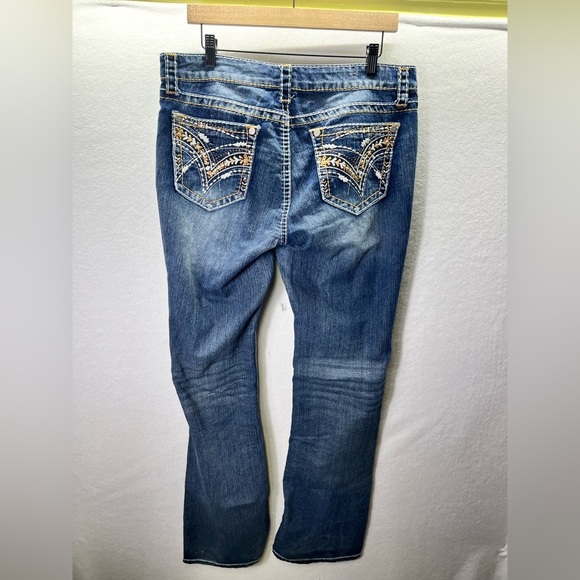 Realco Jeans Bootcut Denim Jeans Womens 32 Plus size Blue Stretch Western 2283 - Picture 9 of 11